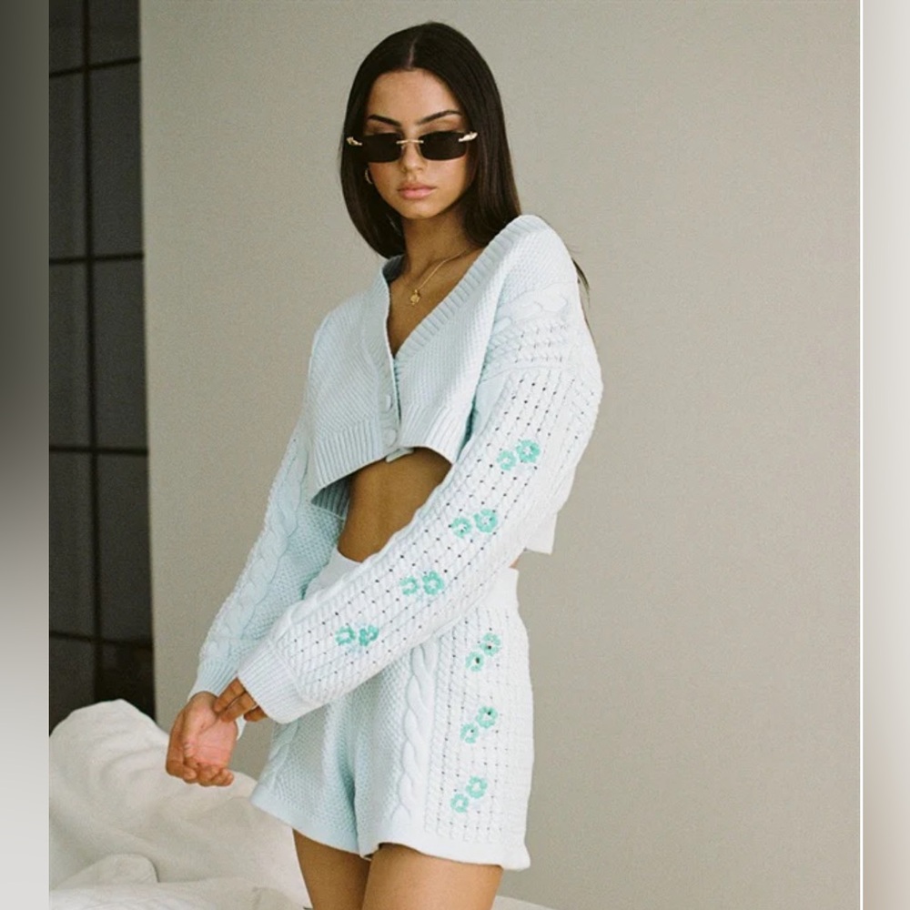 Cardigan and Shorts Set